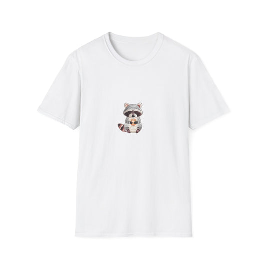 Adorable Embroidered Raccoon T-Shirt - Cute Woodland Animal Tee | Unique Nature Lover's Gift Idea!