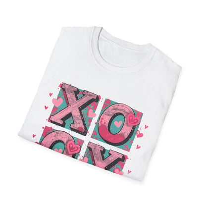 Expressive XOXO T-Shirt | Distressed Hugs & Kisses Valentine's Day Tee | Trendy Romantic Love Shirt for Her