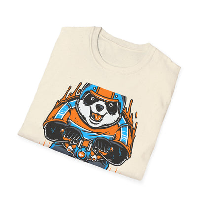Epic Panda Biker T-Shirt! Cool Motorcycle Riding Animal Graphic Tee. Vibrant, Unique & Fun for Riders & Panda Lovers. Must-Have!