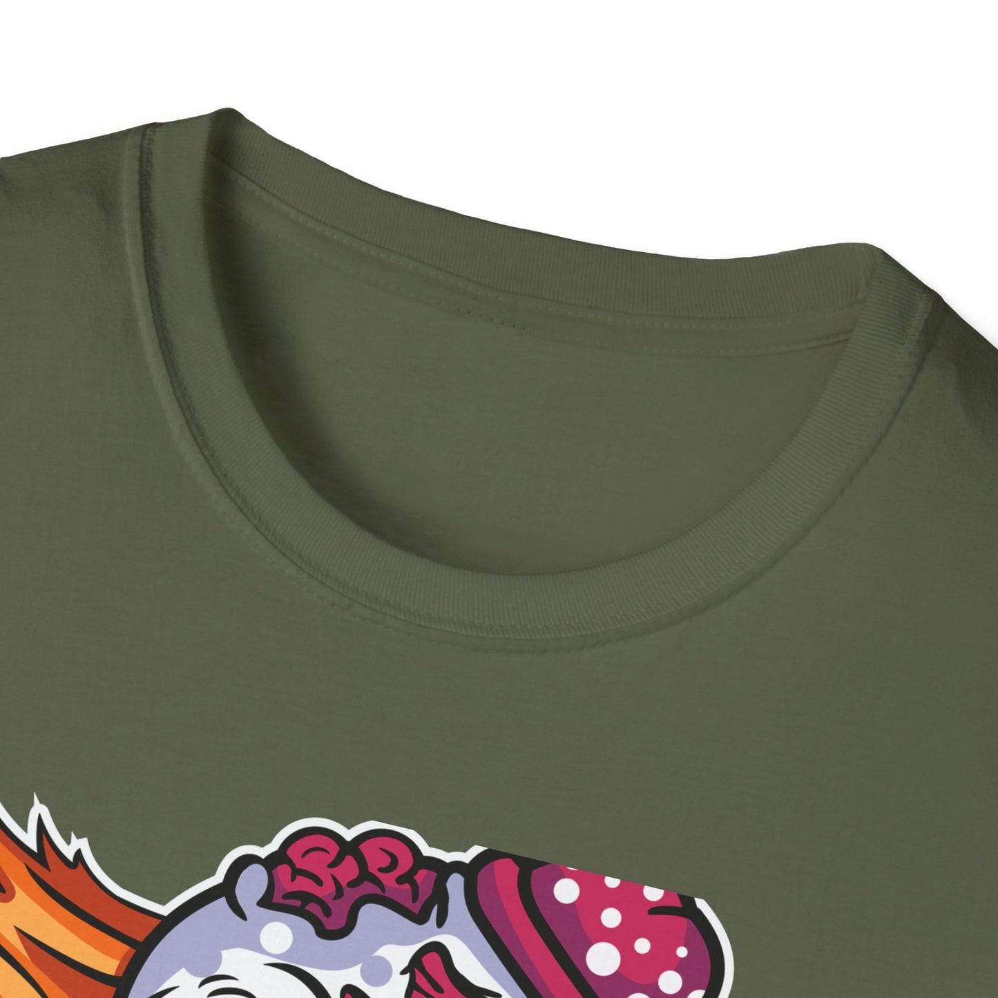Spooky Zombie Clown Skull T-Shirt - Creepy Horror Fan Graphic Tee for Halloween & Edgy Style