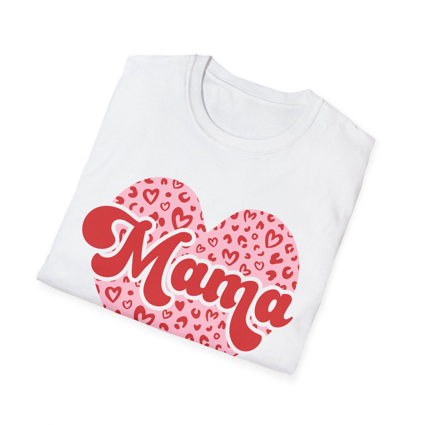 Chic Mom Leopard Heart T-Shirt | Adorable Mama Tee Gift | Perfect Mother's Day & Everyday Love Top