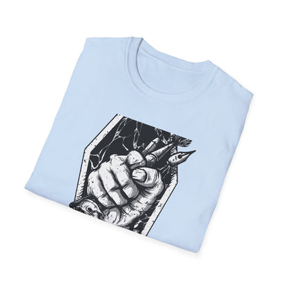 Unleash Creative Hustle: "Work or Die" Artist T-Shirt - Bold Grunge Art & Design Statement Tee