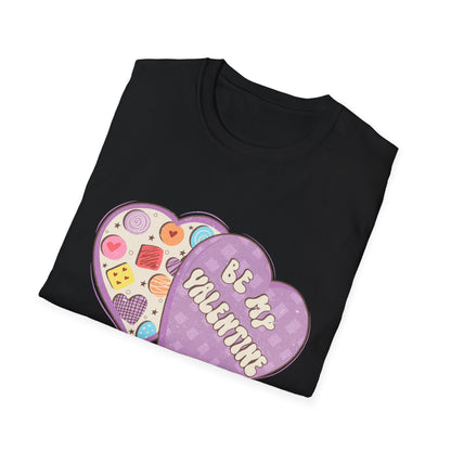 Sweet Retro Vintage 'Be My Valentine' Candy Heart Box T-Shirt | Adorable Valentine's Day Gift Tee