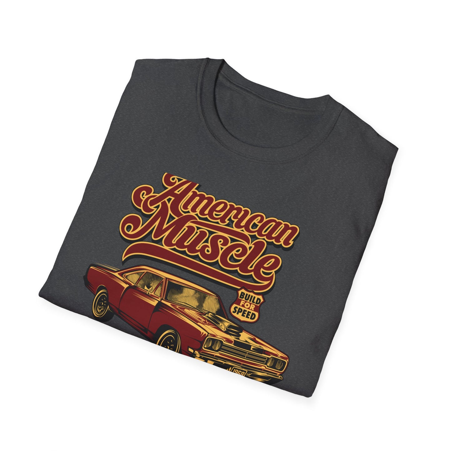 Epic American Muscle Car T-Shirt | Vintage 1968 Hot Rod Enthusiast Tee | Fast & Loud Garage Style for Men