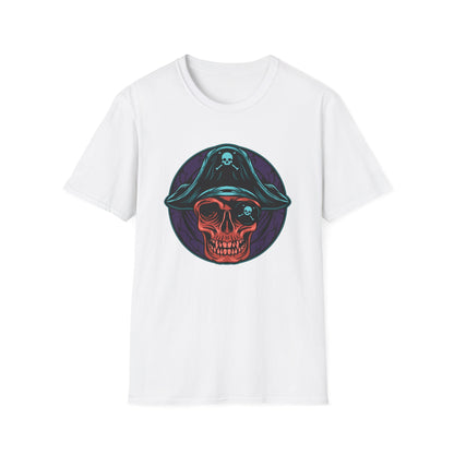 Epic Pirate Skull T-Shirt | Bold Tricorn Hat & Eye Patch Graphic Tee | Unique Adventure Apparel for Pirate Fans