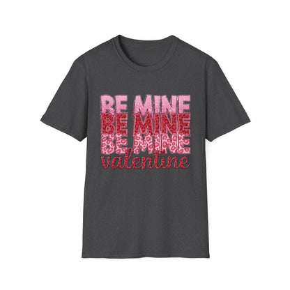 Adorable Be Mine Valentine T-Shirt | Trendy Pink & Red Leopard Print Tee for Her | Sweet V-Day Gift