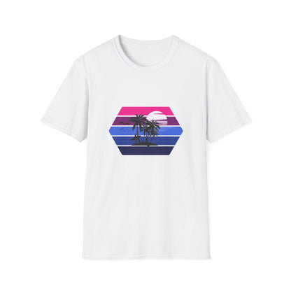Vibrant Retro Sunset Surfer T-Shirt | Ultimate Beach Paradise Vacation Tee for Summer Lovers