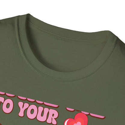 Sweet & Groovy 'Take Me To Your Candy Shop' T-Shirt | Adorable Retro Heart Lollipop Tee | Perfect Valentine's Day Gift for Candy Lovers