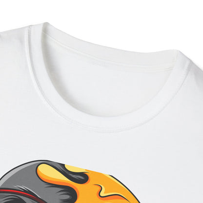 Clever Duality T-Shirt: Smart Skull & Emoji Bookworm Reader Tee for Unique Minds. Striking Graphic Top Gift.