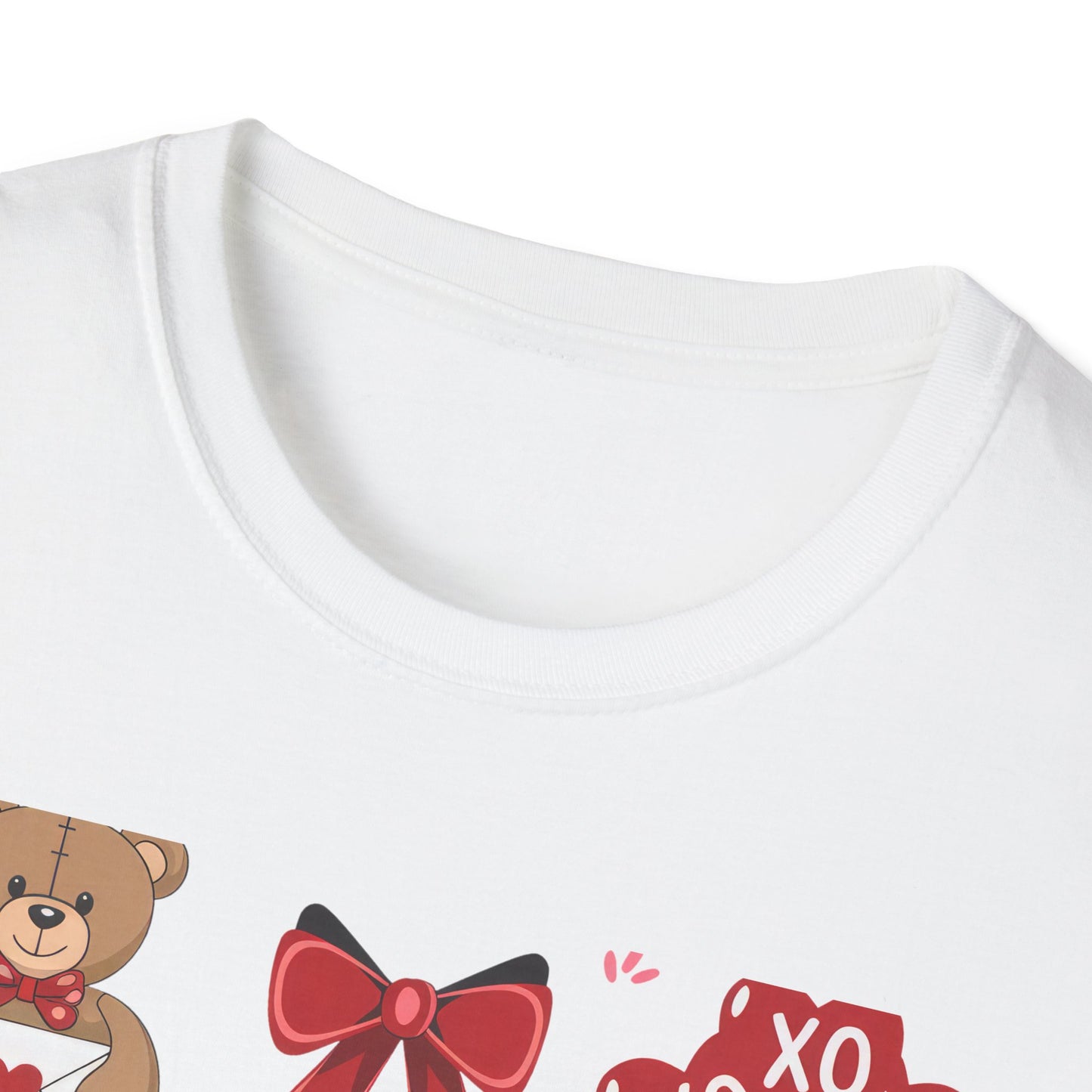 Adorable Valentine's Day Love T-Shirt | Cute Teddy Bear XOXO Heart Balloons & Sweet Treats Tee | Perfect Romantic Gift for Her