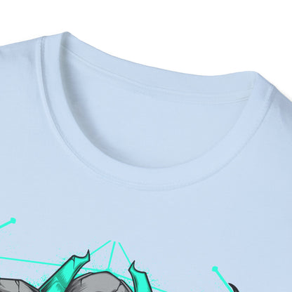 Epic Cybernetic Bull T-Shirt | Striking Sci-Fi Mech Ox Tee | Futuristic Geometric Animal Design | Bold Statement for Gamers & Tech Fans