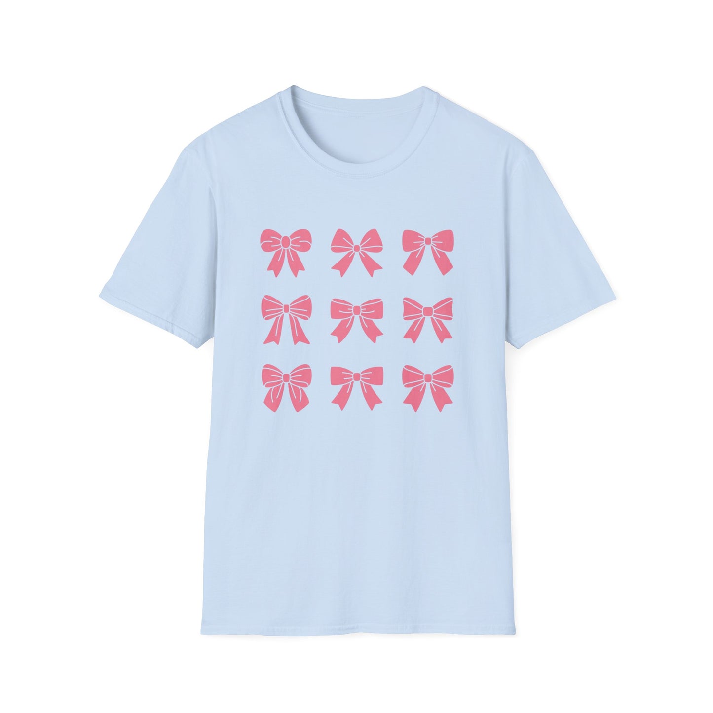 Charming Pink Bows T-Shirt | Adorable Coquette Aesthetic Tee for Women & Girls | Sweet Girly Fashion Top Gift