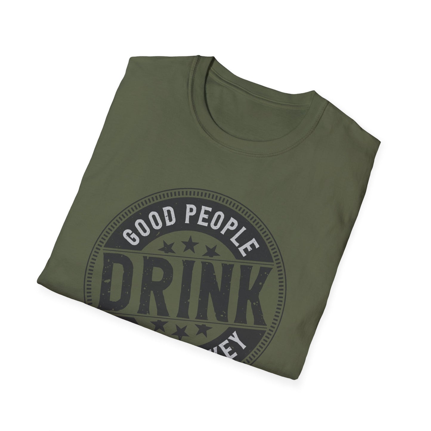 Vintage 'Good People Drink Good Whiskey' T-Shirt | Classic Whiskey Lover Tee for Bar Nights & Gifts