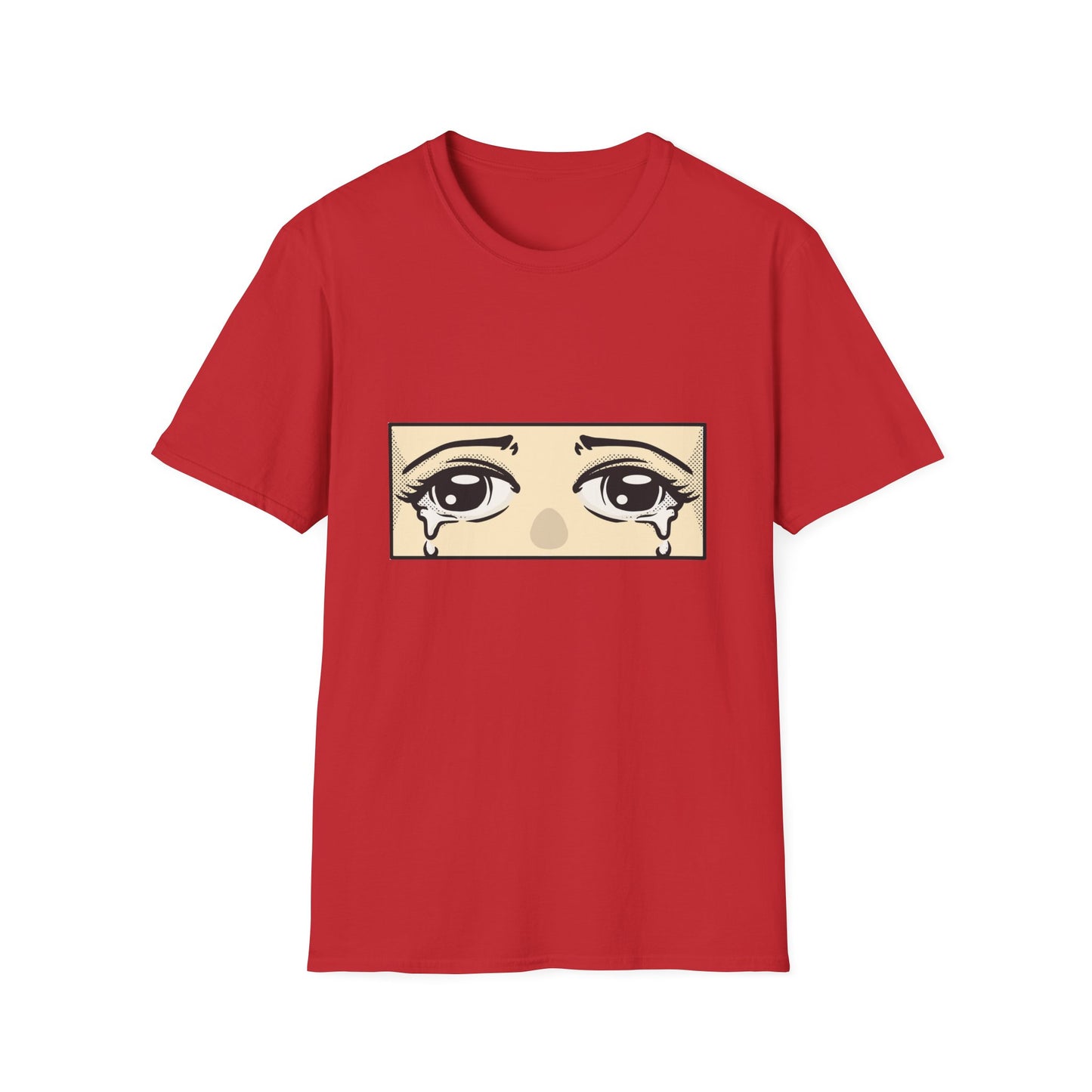 Iconic Crying Anime Eyes T-Shirt | Emotional Manga Sad Girl Aesthetic Pop Art Tee | Vintage Retro Comic Style