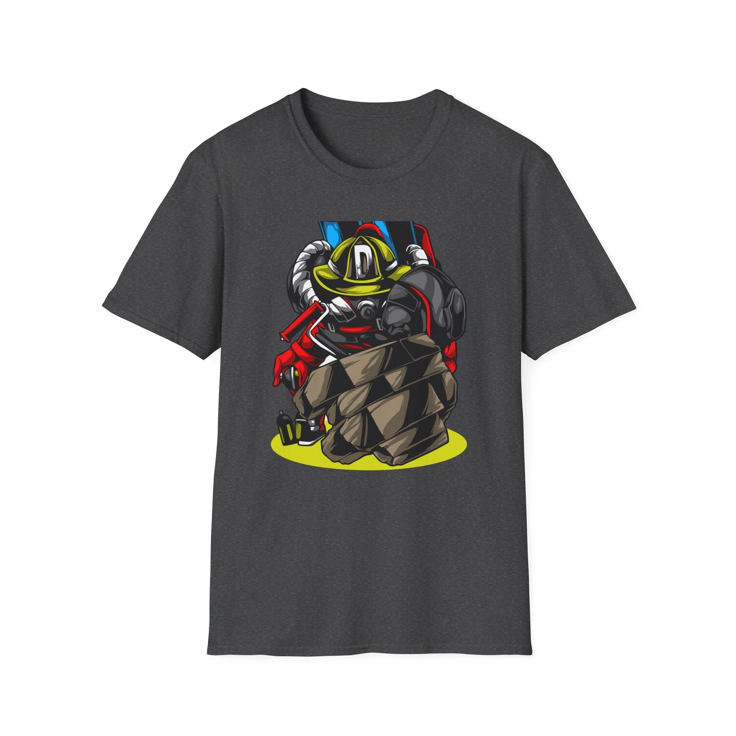 Epic Firefighter Hero T-Shirt | Fearless Urban Art Tee for First Responders & Protectors
