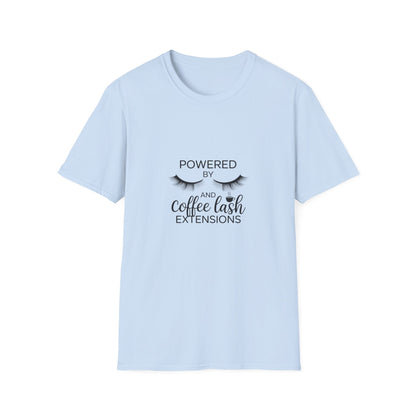 Empowering Lash Lover T-Shirt | Powered By My Extensions | Chic Beauty Tee for Lash Artists & Fans