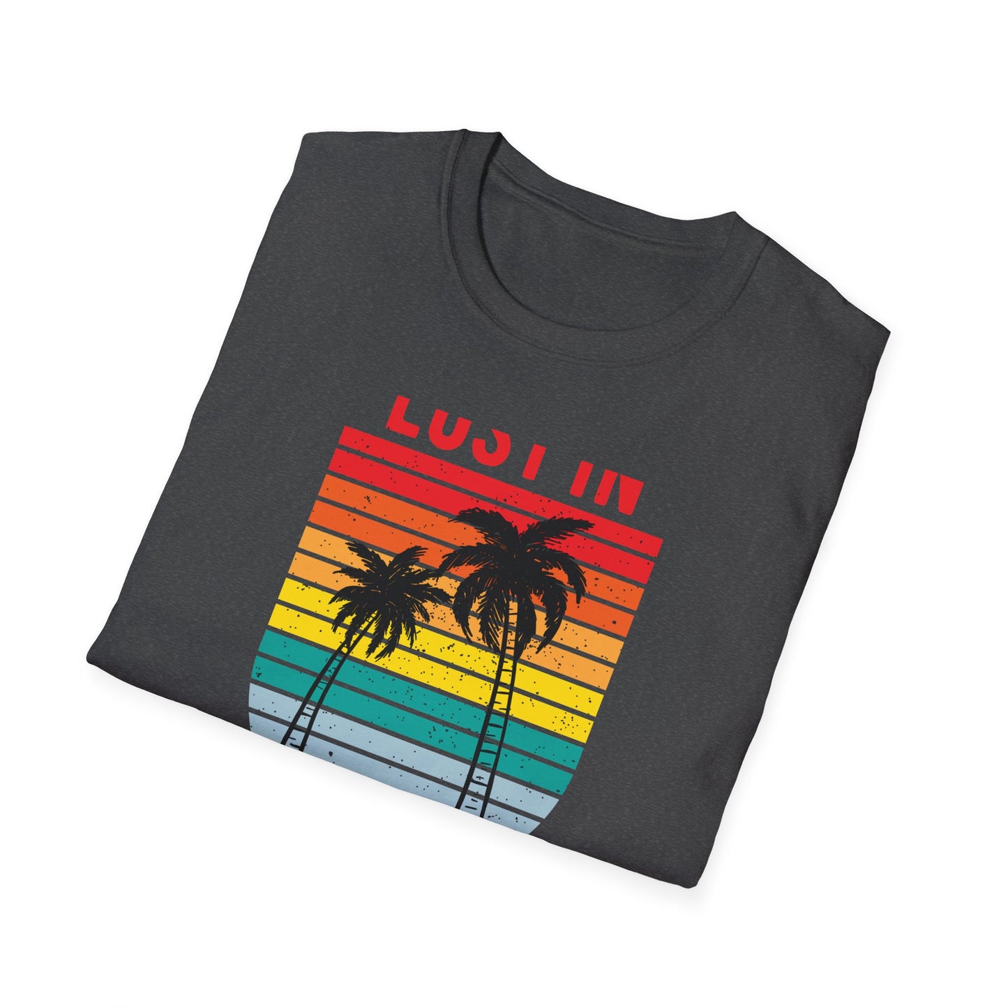 Lost In Hawaii T-Shirt | Retro Sunset Palm Trees Beach Vacation Tee | Trendy Island Life Souvenir Gift Top