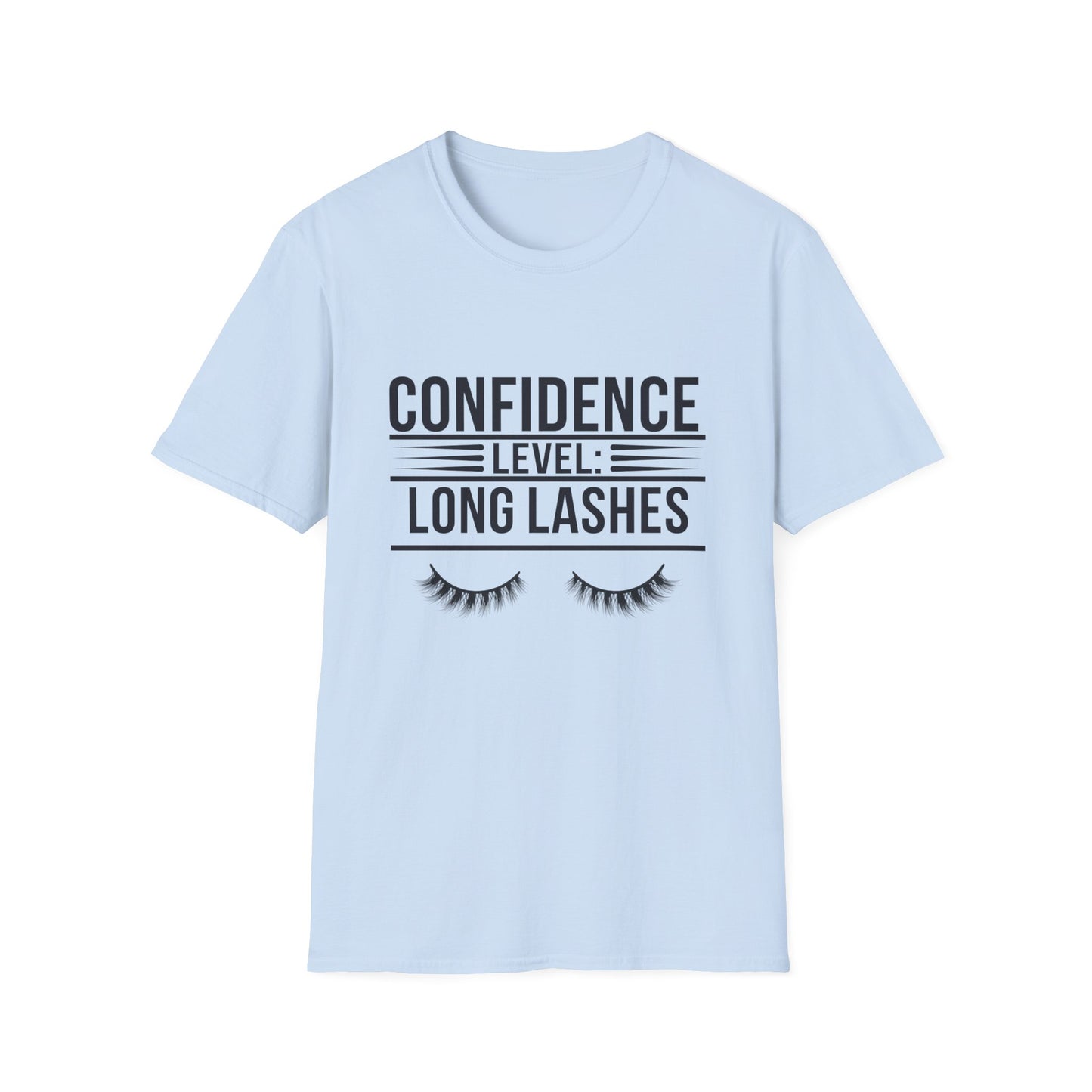 Empowering Confidence Level: Long Lashes T-Shirt | Chic Beauty Tee for Makeup Lovers & Lash Queens
