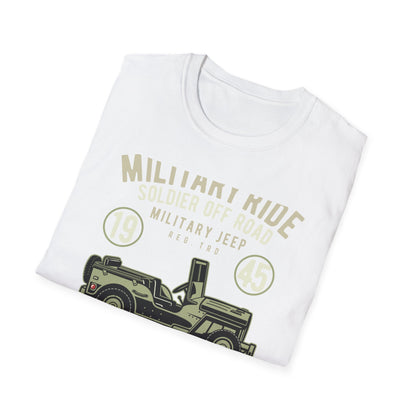 Awesome Vintage Military Jeep 1945 T-Shirt | Soldier Off-Road Army Graphic Tee for Veterans & History Buffs