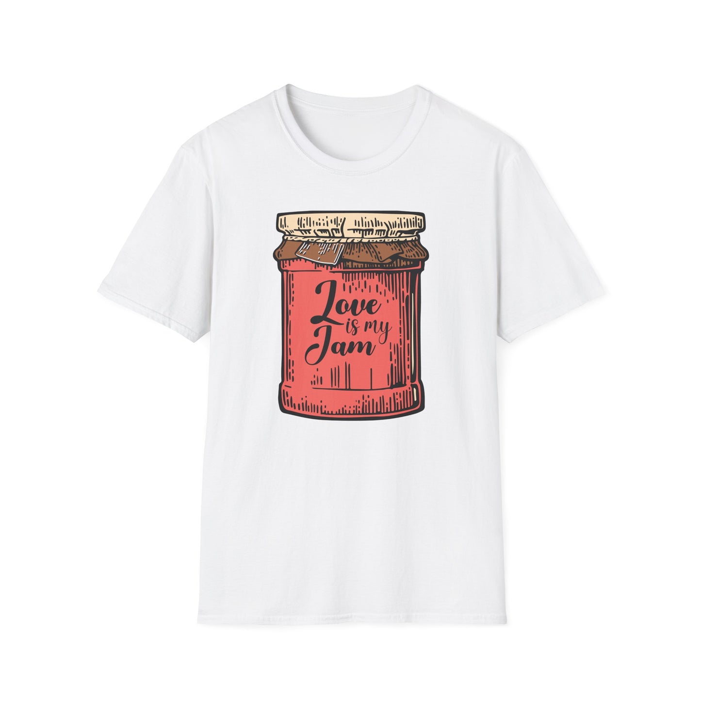Adorable "Love is my Jam" Jar T-Shirt | Sweet Romantic Tee Gift for Her | Unique Vintage Style Valentine's Day Shirt