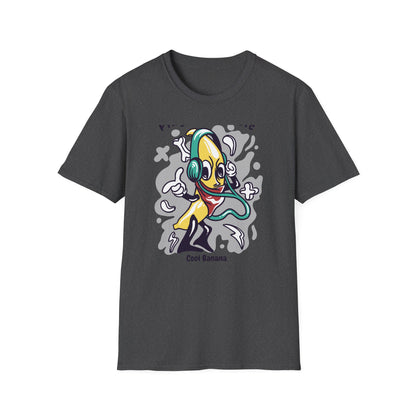 Epic Play Your Music Cool Banana T-Shirt | Retro Cartoon DJ Tee for Music Lovers | Vibrant & Unique Graphic Apparel