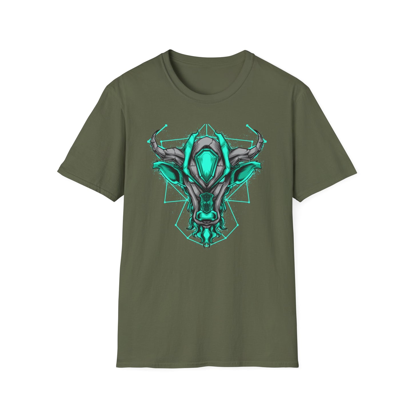 Epic Cybernetic Bull T-Shirt | Striking Sci-Fi Mech Ox Tee | Futuristic Geometric Animal Design | Bold Statement for Gamers & Tech Fans