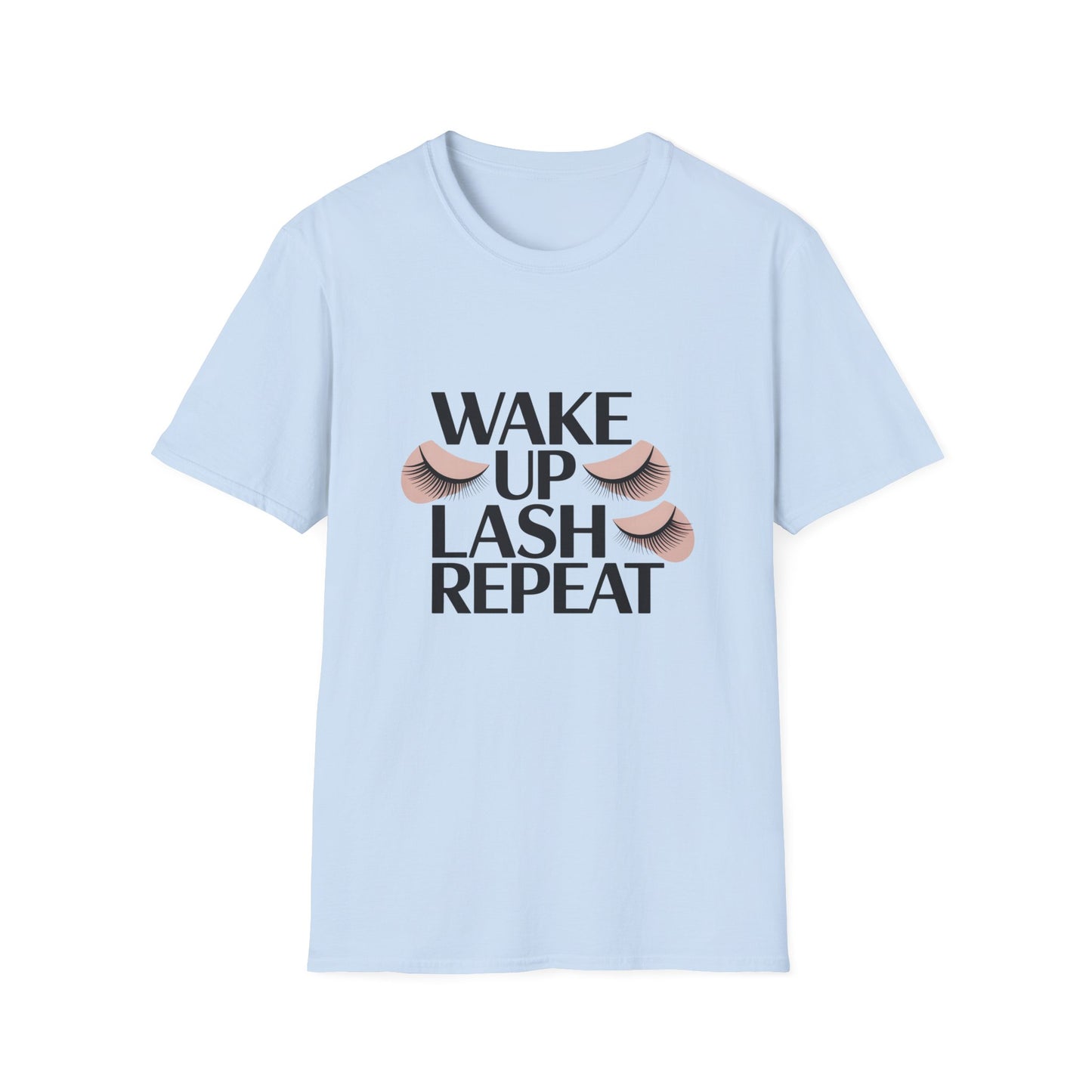 Wake Up & Lash T-Shirt | Chic Eyelashes Design for Beauty Lovers, Lash Techs & Makeup Artists | Glamorous Eye Tee