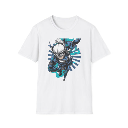 Epic Cybernetic Warrior Anime T-Shirt | Dynamic Futuristic Hero Manga Tee for Gamers & Sci-Fi Fans