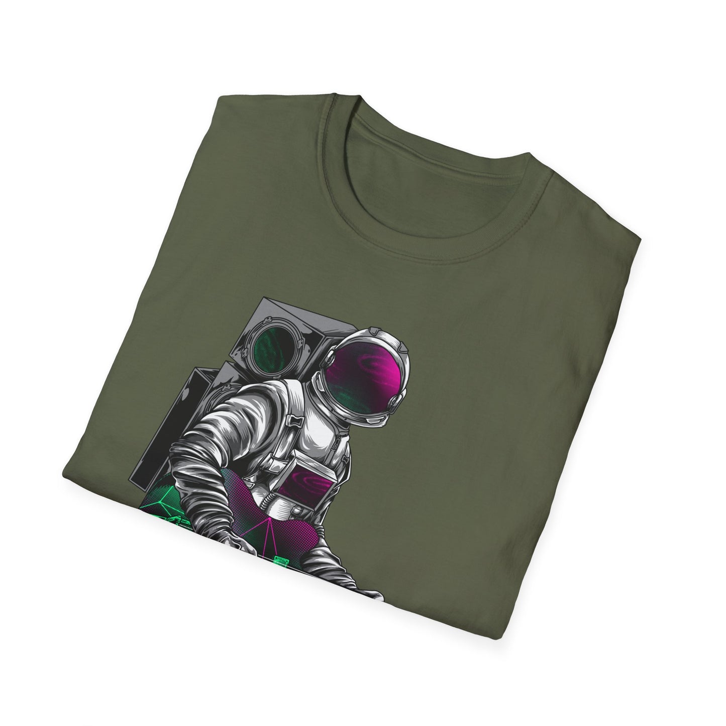 Cosmic Guitarist Astronaut T-Shirt | Electrifying Space Rocker Tee | Vibrant Sci-Fi Music Fan Gift