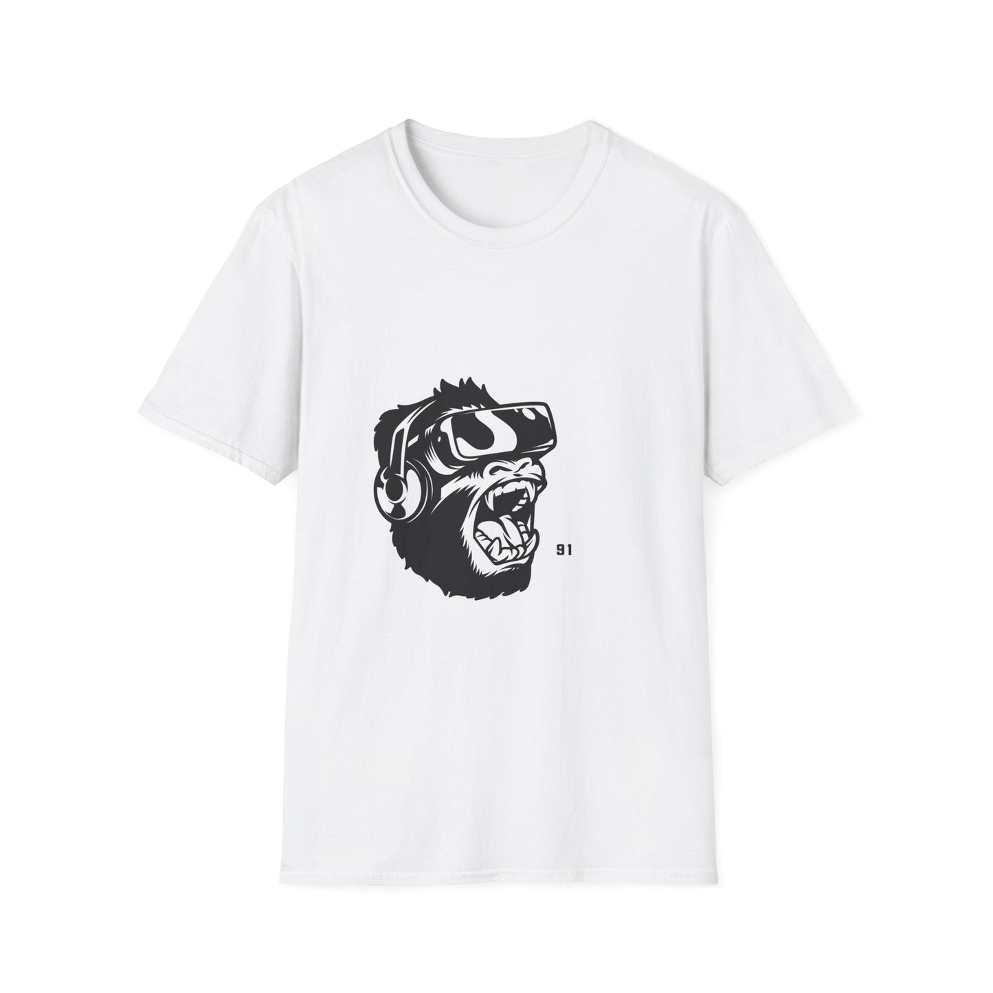 Roaring VR Gorilla T-Shirt - Epic Gamer Ape Headset Tee | Primal Virtual Reality Tech Apparel