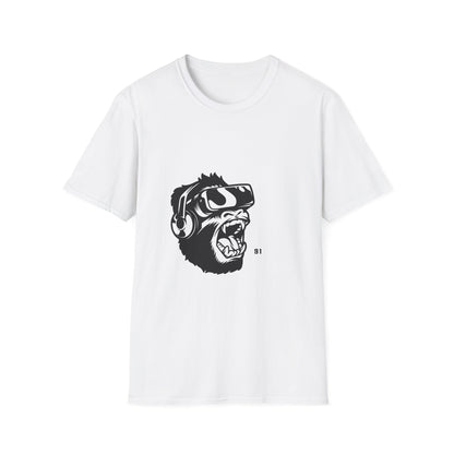 Roaring VR Gorilla T-Shirt - Epic Gamer Ape Headset Tee | Primal Virtual Reality Tech Apparel