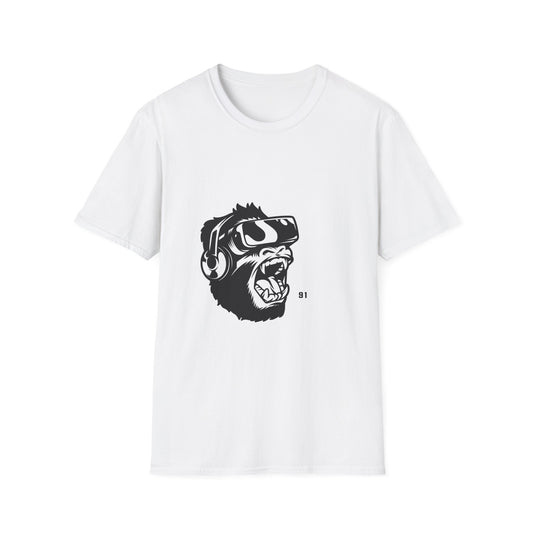 Roaring VR Gorilla T-Shirt - Epic Gamer Ape Headset Tee | Primal Virtual Reality Tech Apparel