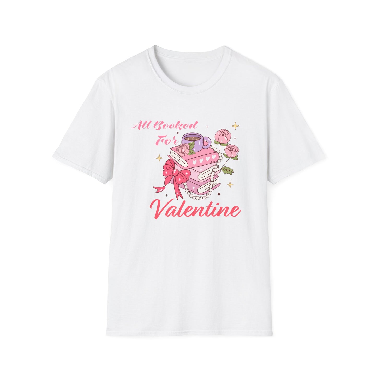 All Booked For Valentine T-Shirt | Cozy Book Lover Tee | Romantic Reader Valentine's Day Gift for Her | Adorable Bookworm Graphic Shirt