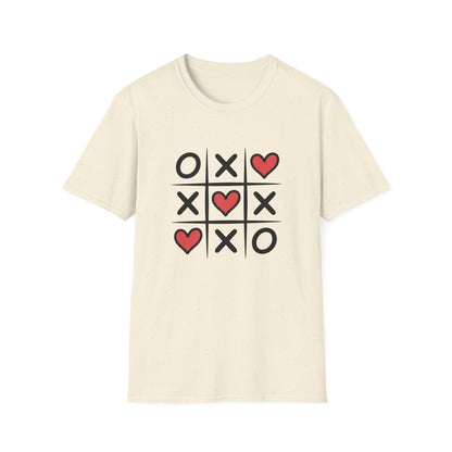 Adorable Tic Tac Toe Love Wins T-Shirt | Sweet Hearts Valentine's Day Tee for Couples & Romantics | Unique Gift Idea