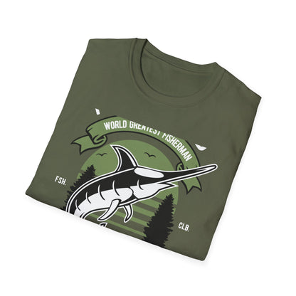 Epic World's Greatest Fisherman Marlin T-Shirt - 'Fishing Is My Cardio' Angler Tee Gift for Dad & Deep Sea Enthusiasts