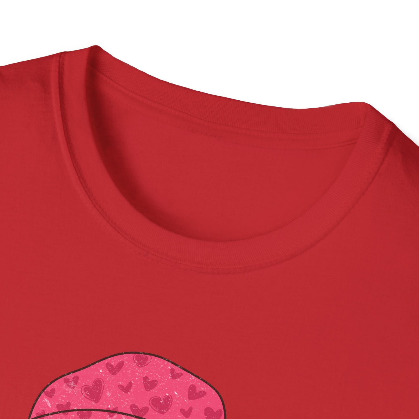 Trendy Groovy Melting Smiley T-Shirt - Empowering 'Love & Treat Yourself' Retro Self-Care Tee for Women
