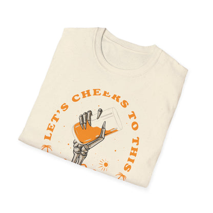 Awesome Skeleton Hand Cocktail T-Shirt - 'Cheers to This Summer Party' Beach & Vacation Tee
