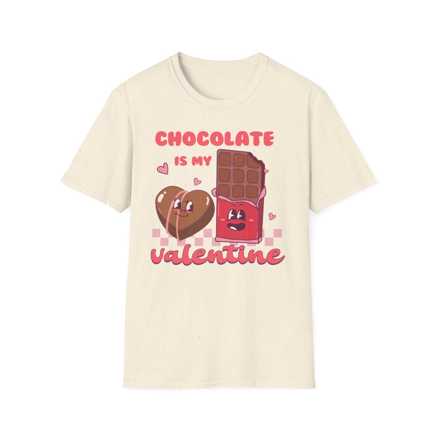 Charming Retro 'Chocolate is My Valentine' T-Shirt - Sweet Foodie & Galentine's Day Gift Tee