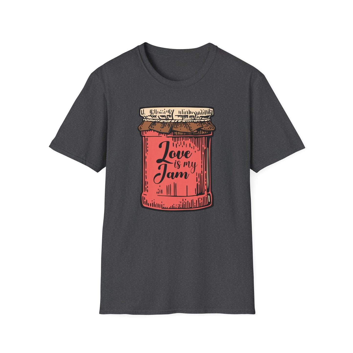 Adorable "Love is my Jam" Jar T-Shirt | Sweet Romantic Tee Gift for Her | Unique Vintage Style Valentine's Day Shirt