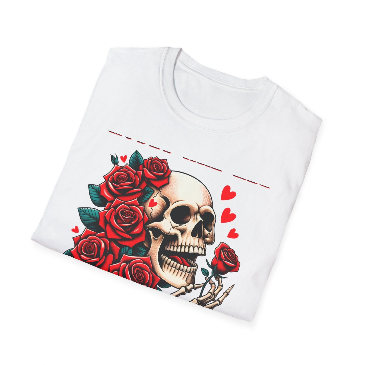 Epic 'Roses Are Red Inside I'm Dead' T-Shirt | Edgy Skull & Rose Gothic Tee | Dark Humor Statement Apparel