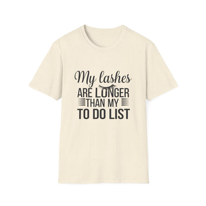 Fabulous Lashes Longer Than My To-Do List T-Shirt | Funny Beauty Lover & Lash Tech Tee | Trendy Makeup Gift