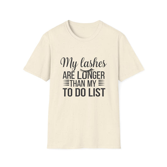 Fabulous Lashes Longer Than My To-Do List T-Shirt | Funny Beauty Lover & Lash Tech Tee | Trendy Makeup Gift