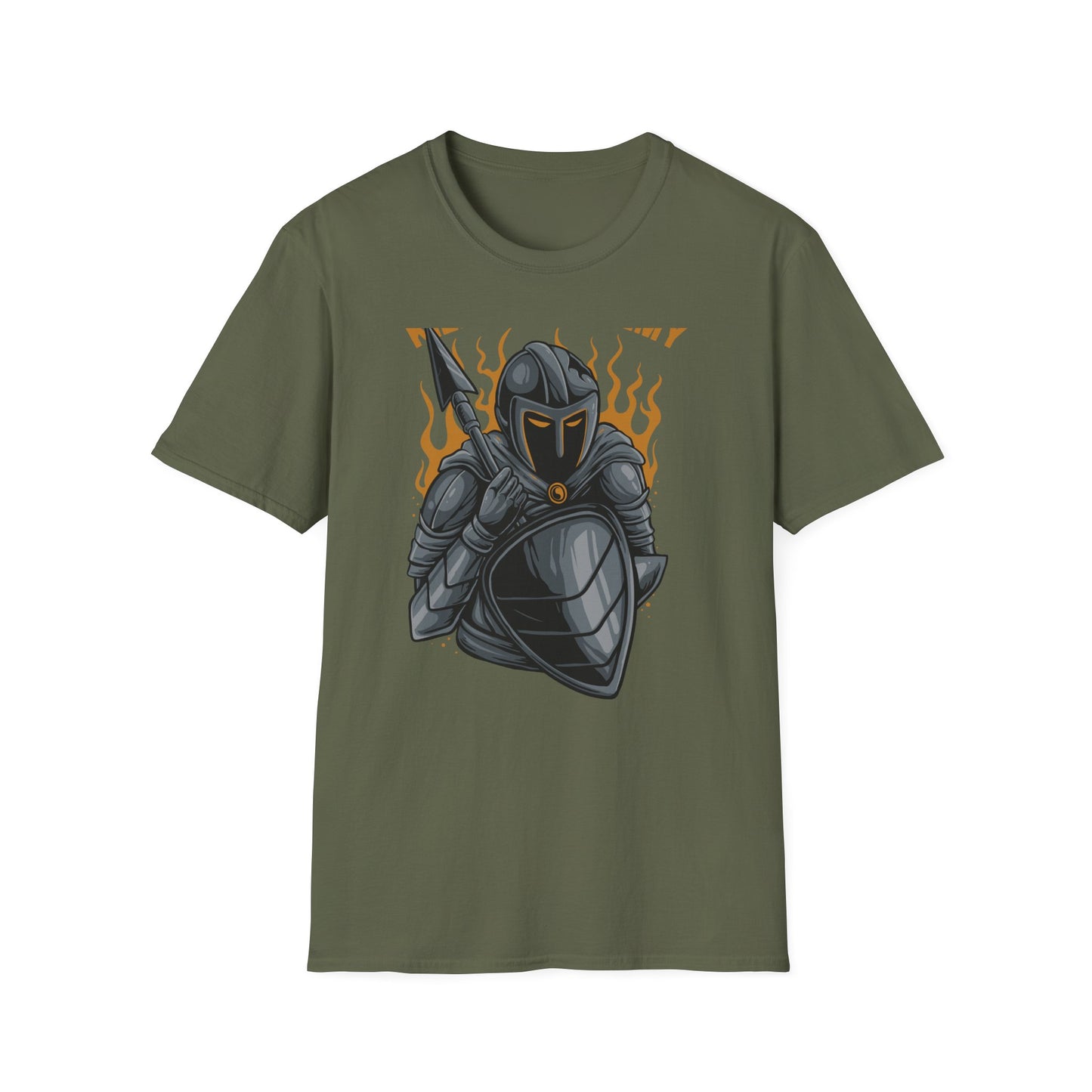 Fierce Armored Warrior T-Shirt - Epic 'Kill Your Enemy' Design for Gamers & Strength Enthusiasts. Unleash Your Power!
