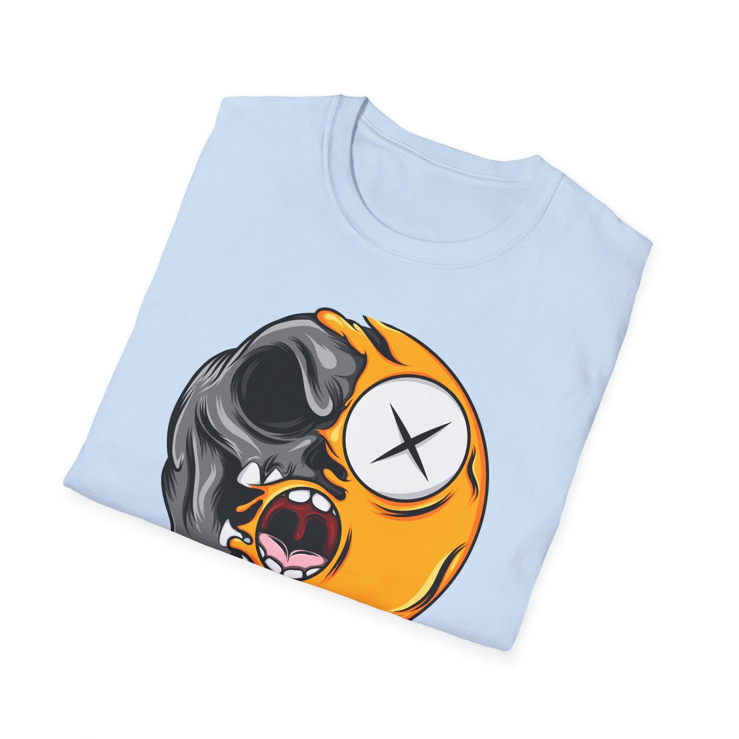 Melting Skull Emoji T-Shirt | Bold Expressive Scream Graphic Tee | Unique Edgy Streetwear Top