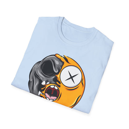 Melting Skull Emoji T-Shirt | Bold Expressive Scream Graphic Tee | Unique Edgy Streetwear Top