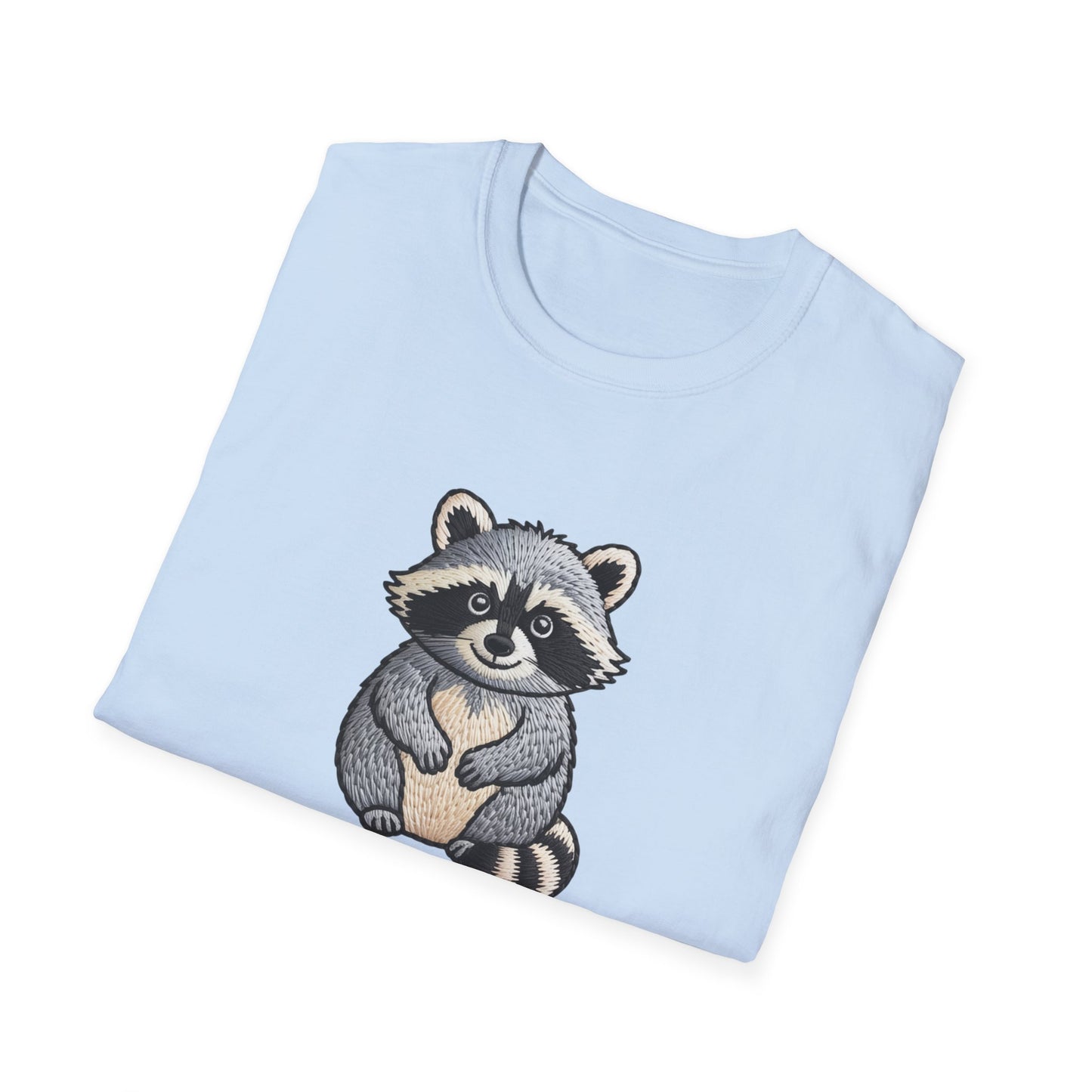 Hilarious "Will Work for Snacks" Raccoon T-Shirt - Adorable Embroidered Look Tee for Animal & Food Lovers! Must-Have Funny Gift