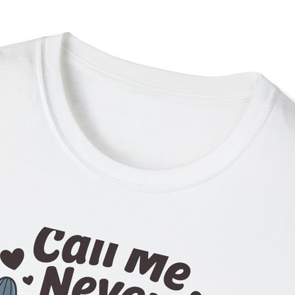 Sassy "Call Me Never" Ghost T-Shirt | Funny Anti-Valentine's Cowboy Ghost Tee | Trendy Western Desert Spooky Cute Apparel