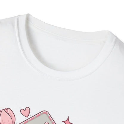 Charming 'Take All My Love' Floral T-Shirt - Romantic Peony & Tulip Envelope Tee | Sweet Valentine's Day Gift for Her