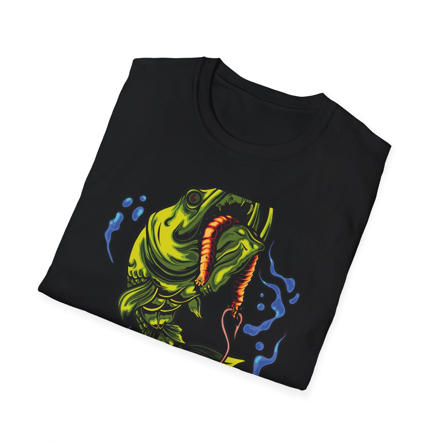 Epic Vicious Fish Strike T-Shirt - Dynamic Angler Graphic Tee with Fishing Bait Design