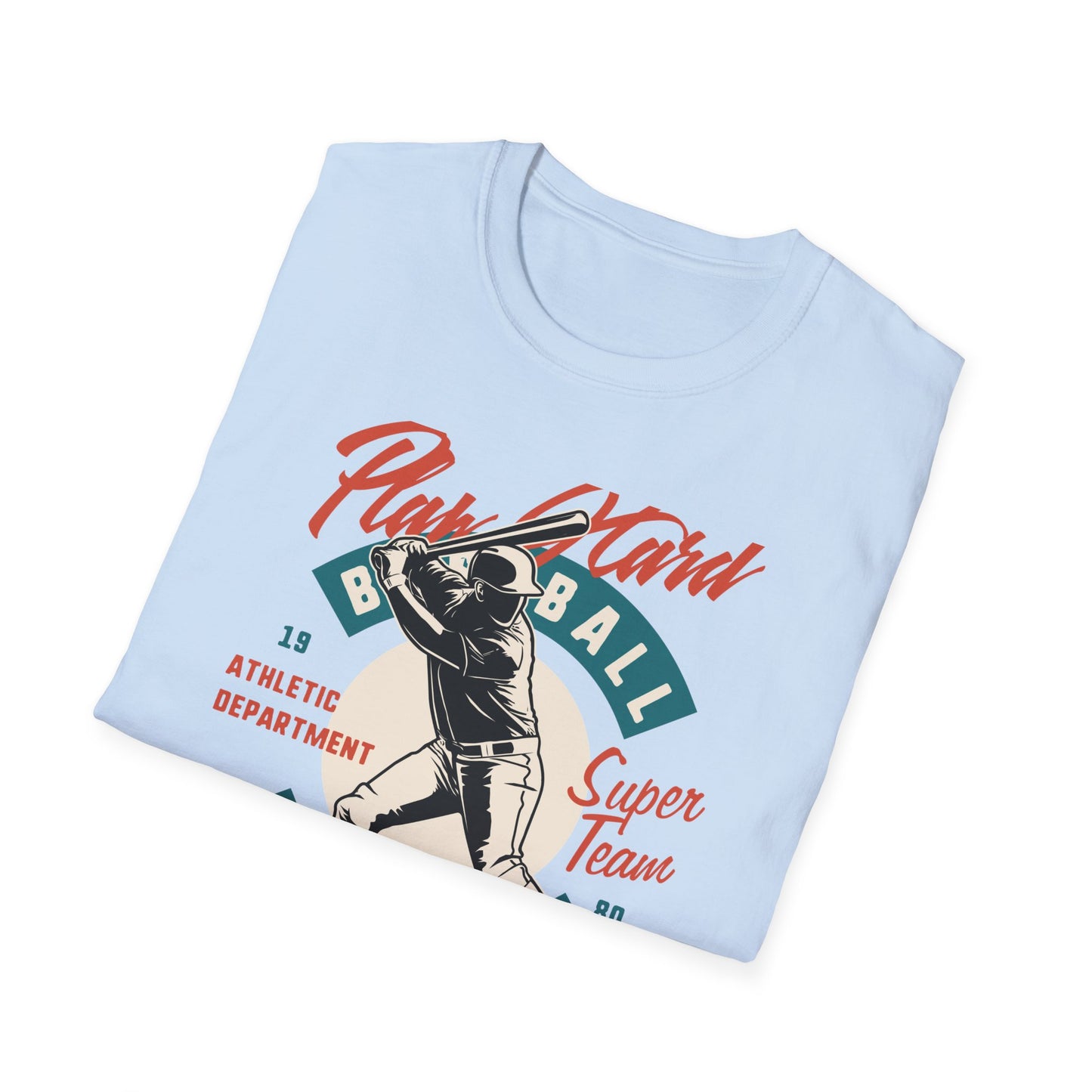 Classic Baseball Play Hard Champion T-Shirt | Vintage Athletic Department Super Team Tee | Dynamic Sports Fan Gift